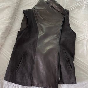 Leather and Jean vest VINCE super stylish can go with anything and dress it up!